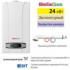 Настенный газовый котёл BellaGas Best 24 (двухконтурный, закрытая камера сгорания)