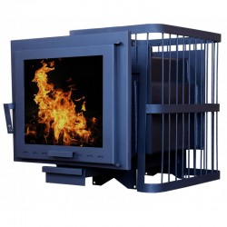 №13 Печь банная ComfortProm СТАЛЬ 8мм, до 16 кубов, ПАНОРАМА