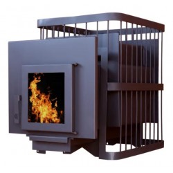 №8 Печь банная ComfortProm СТАЛЬ 8мм, до 20 кубов, стекло
