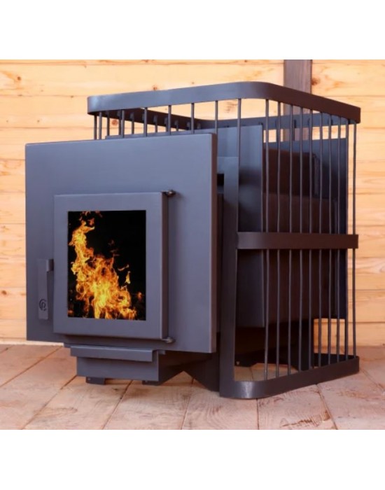 №8 Печь банная ComfortProm до 20 кубов, стекло, декор