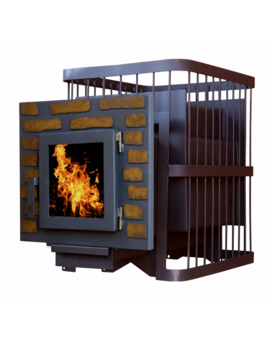 №22 Печь банная ComfortProm до 20 кубов, чугун, стекло, декор