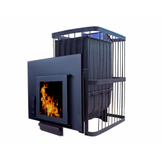 №40 Печь банная ComfortProm ЧУГУН, ЗАКРЫТАЯ, до 26 кубов, стекло