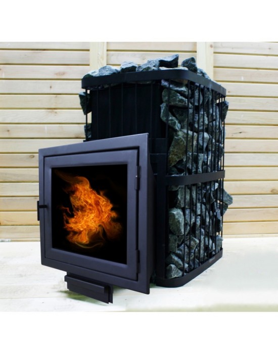 №44Печь банная ComfortProm до 26 кубов, ПАНОРАМА