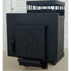 №49 Печь банная ComfortProm СТАЛЬ 3 мм, до 14 кубов, стальная дверь ОГОНЕК