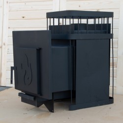 №49 Печь банная ComfortProm СТАЛЬ 3 мм, до 14 кубов, стальная дверь ОГОНЕК