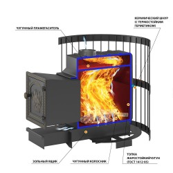 Печь ВЕЗУВИЙ Легенда Ретро Стандарт 24 (ДТ-4) L-280