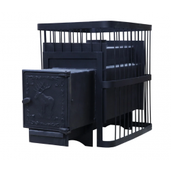 №3 Печь банная ComfortProm СТАЛЬ 8мм, до 26 кубов, чугунная дверь