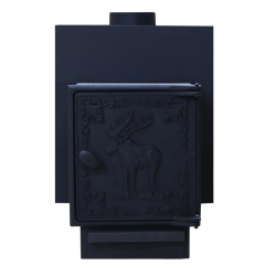 №3 Печь банная ComfortProm СТАЛЬ 8мм, до 26 кубов, чугунная дверь