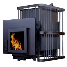 №30 Печь банная ComfortProm Сталь 8мм ЗАКРЫТАЯ КАМЕНКА, до 26 кубов, дверь со стеклом