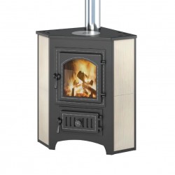 Печь-Камин ВЕЗУВИЙ ПК-01 (220) угловой беж. с конфоркой 9 кВт