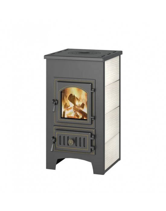 Печь-камин Везувий ПК-01 (270) с плитой беж. 9 кВт