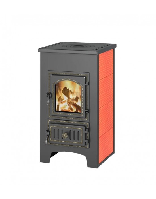 Печь-камин Везувий ПК-01 (270) с плитой красн. 9 кВт