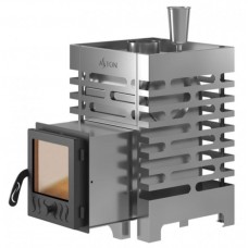 Печь банная Везувий ASTON 12 INOX стекло