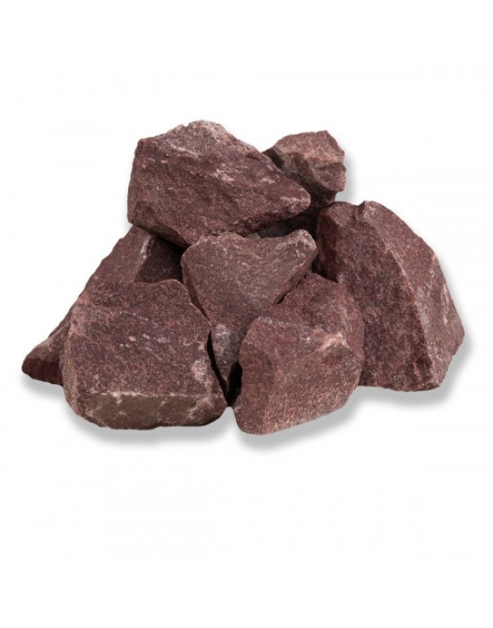 Камни для бани Малиновый кварцит колотый 20кг (мелкий)