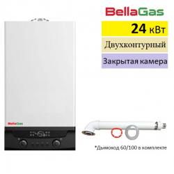 Настенный газовый котёл BellaGas Best 24 (двухконтурный, закрытая камера сгорания)