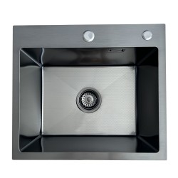 Кухонная мойка из нержавейки BLANTEK LS-5044HN Honeycomb Nano black