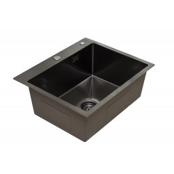Кухонная мойка из нержавейки BLANTEK LS-5848HN Honeycomb Nano black Кухонная мойка из нержавейки BLANTEK LS-5848HN Honeycomb Nano black