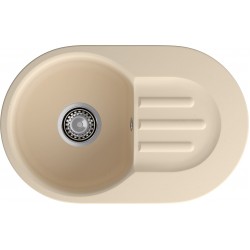 Кухонная мойка GRANFEST SMART SM-685L бежевый + сифон