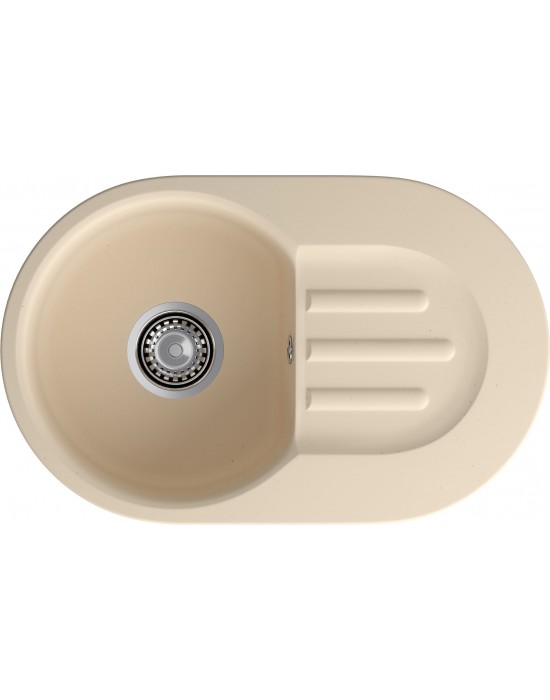 Кухонная мойка GRANFEST SMART SM-685L бежевый + сифон
