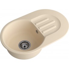 Кухонная мойка GRANFEST SMART SM-685L бежевый + сифон
