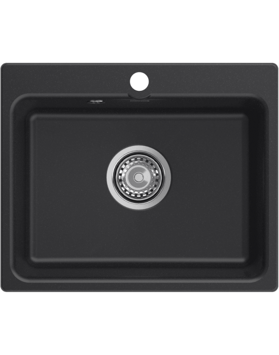 Кухонная мойка GRANFEST SMART SM-520 черный + сифон