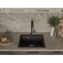 Кухонная мойка GRANFEST SMART SM-520 черный + сифон