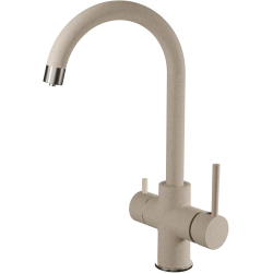 Смеситель для кухни GRANFEST QUARZ Z-5422 песочный