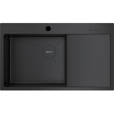 Кухонная мойка из нержавейки Omoikiri Akisame 86-GB-L Side графит
