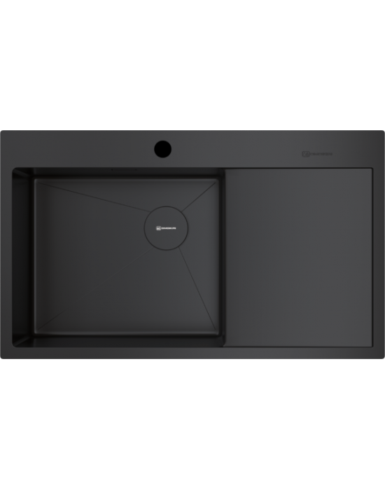 Кухонная мойка из нержавейки Omoikiri Akisame 86-GB-L Side графит
