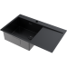 Кухонная мойка из нержавейки Omoikiri Akisame 86-GB-L Side графит