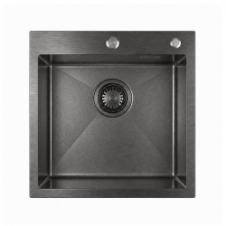 Кухонная мойка из нержавейки BLANTEK LS-5050SNB Snake texture black