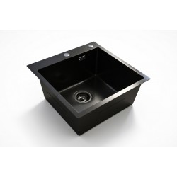 Кухонная мойка из нержавейки BLANTEK LS-5050STB Stone texture black