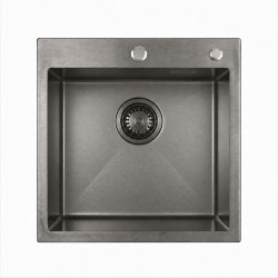 Кухонная мойка из нержавейки BLANTEK LS-5050STB Stone texture black