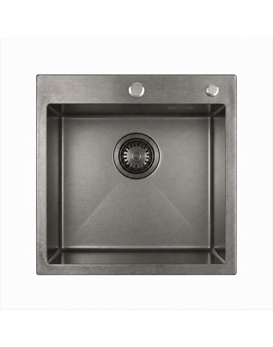 Кухонная мойка из нержавейки BLANTEK LS-5050STB Stone texture black