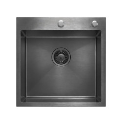 Кухонная мойка из нержавейки BLANTEK LS-5050B Nano black