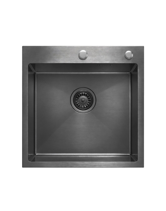 Кухонная мойка из нержавейки BLANTEK LS-5050B Nano black