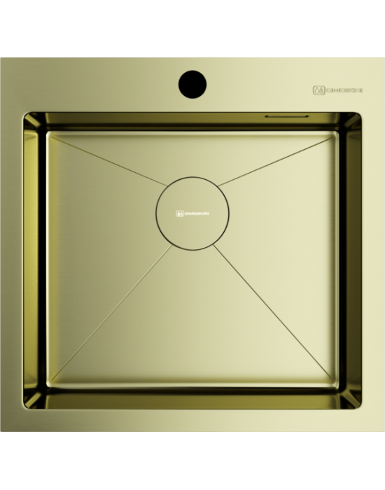 Кухонная мойка из нержавейки Omoikiri Akisame 51-LG светлое золото