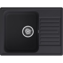 Кухонная мойка GRANFEST QUARZ Z-13 черный + сифон