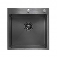 Кухонная мойка из нержавейки BLANTEK LS-5050HN Honeycomb Nano black