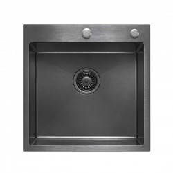 Кухонная мойка из нержавейки BLANTEK LS-5050HN Honeycomb Nano black Кухонная мойка из нержавейки BLANTEK LS-5050HN Honeycomb Nano black