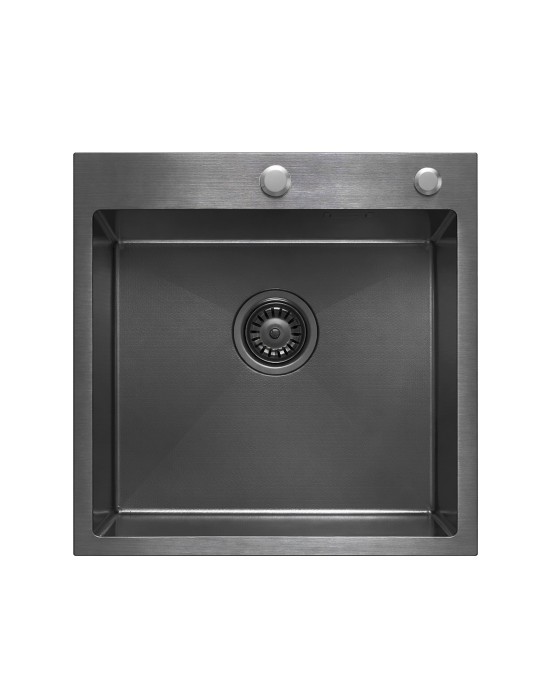 Кухонная мойка из нержавейки BLANTEK LS-5050HN Honeycomb Nano black