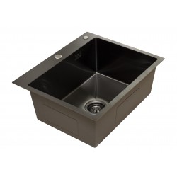 Кухонная мойка из нержавейки BLANTEK LS-5848B Nano black