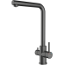 Смеситель для кухни GRANFEST QUARZ Z-5421  PVD графит