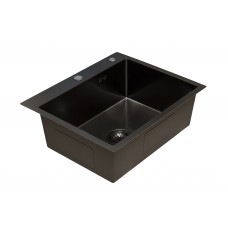 Кухонная мойка из нержавейки BLANTEK FS-5848HN Honeycomb Nano black ECO