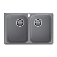 Кухонная мойка GRANFEST QUARZ Z-15 темно-серый + сифон Кухонная мойка GRANFEST QUARZ Z-15 темно-серый + сифон