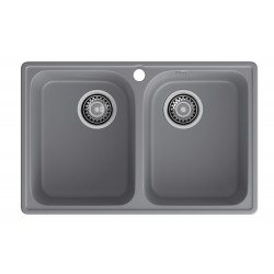 Кухонная мойка GRANFEST QUARZ Z-15 темно-серый + сифон