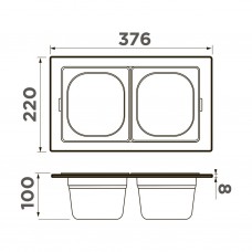 Контейнер для мойки Omoikiri DC-04-2 LG