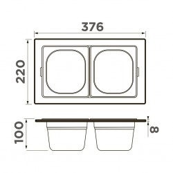 Контейнер для мойки Omoikiri DC-04-2 LG