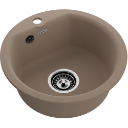 Кухонная мойка GRANFEST SMART SM-435 песочный + сифон