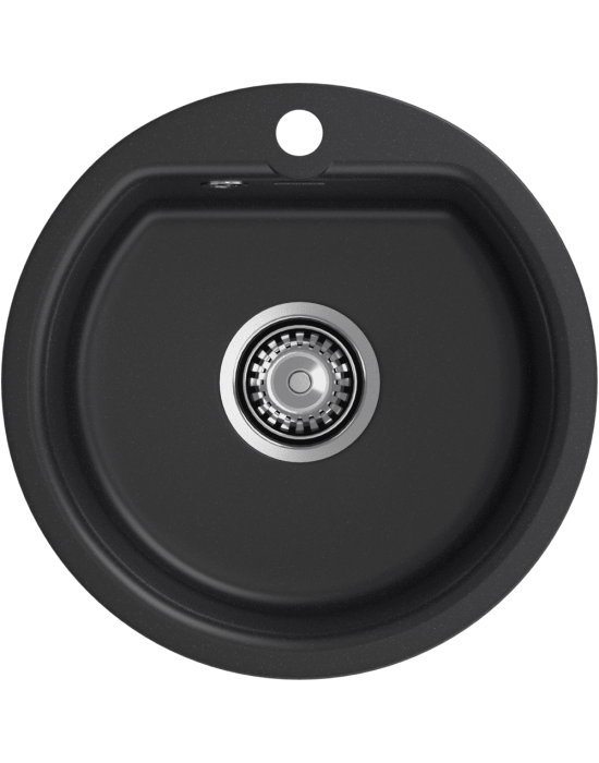 Кухонная мойка GRANFEST SMART SM-435 черный + сифон
